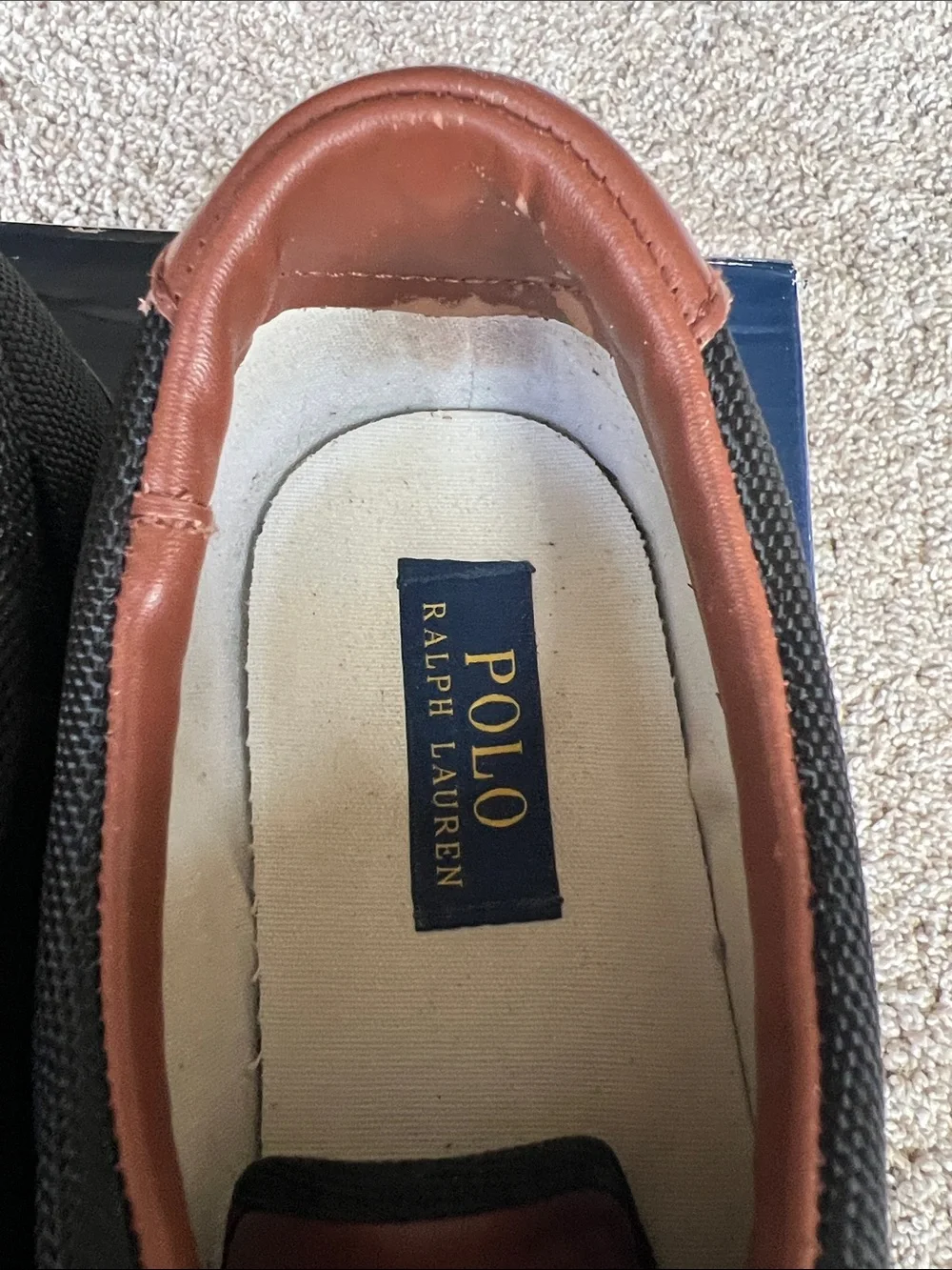 Polo by Ralph Lauren Men’s Black Canvas Low-Top Sneakers Size 11.5 D